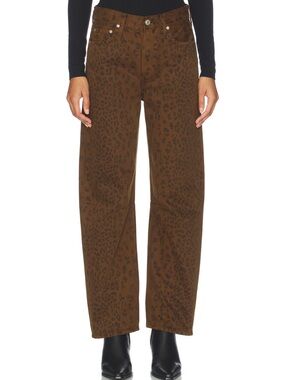 Citizens of Humanity Miro Long Relaxed Jeans in Sepia Cheetah